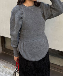 CIAOPANIC | 【WEB限定】ワッフルアメスリベスト付きニット(ニット/セーター)