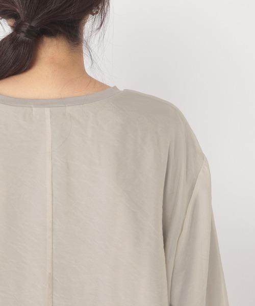 studio CLIP（スタディオクリップ）の「シアー×カットレイヤードプルオーバー（Tシャツ/カットソー・レディース・モカ/ベージュ/ライトグレー・FREE）」の15枚目の写真