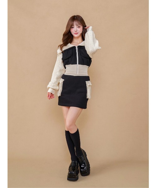 Darich（ダーリッチ）の「ニットコンビスウェットセットアップ