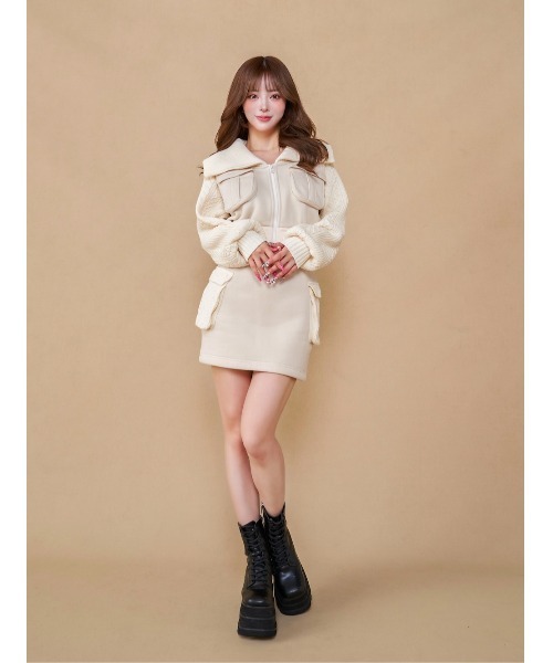 Darich（ダーリッチ）の「ニットコンビスウェットセットアップ