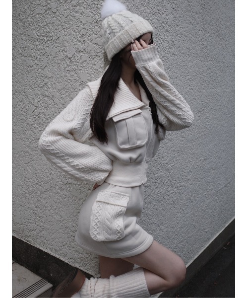 Darich（ダーリッチ）の「ニットコンビスウェットセットアップ