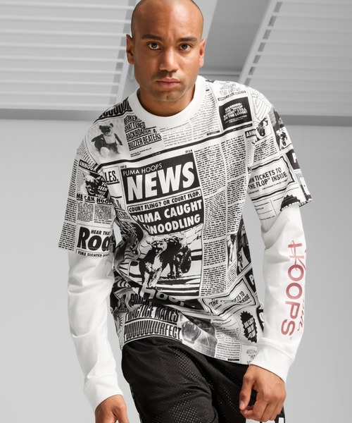 PUMA プーマ メンズ バスケットボール カルチャー メディア デイ 長袖 Tシャツ(Tシャツ/カットソー)|PUMA(プーマ)