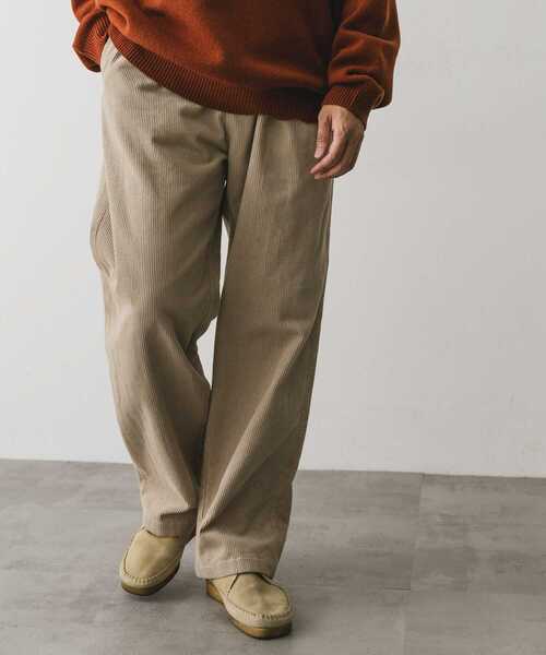 2タック太畝コーデュロイパンツ