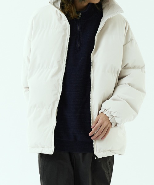 セール】stand-neck jacket / 中綿ジップスタンドネックジャケット