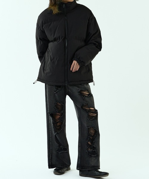 Theater code(シアターコード)の「stand-neck jacket / 中綿ジップスタンドネックジャケット 秋 秋服メンズ 2026年秋冬 冬服(ダウンジャケット/コート・メンズ・アイボリー/ブラック・M/L/XL)」の10枚目の写真
