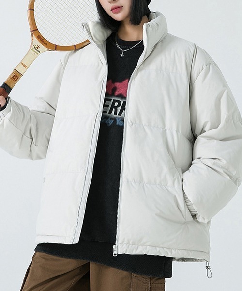 stand-neck jacket / 中綿ジップスタンドネックジャケット（ダウン