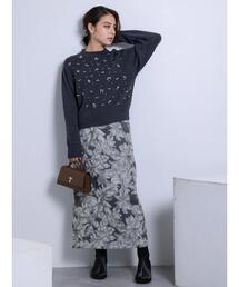 Te chichi CLASSIC（テチチクラシック）の「メタルリリージャカードナロースカート（スカート）」