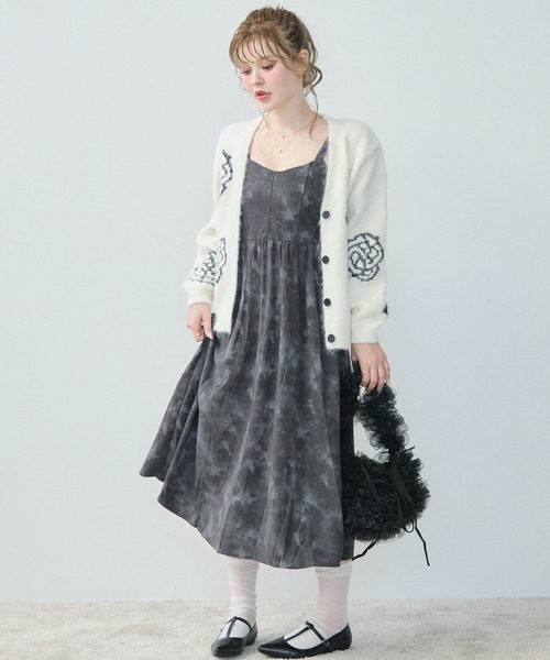 TITTY&CO.（ティティーアンドコー）の「フラワー刺繍モヘアタッチ