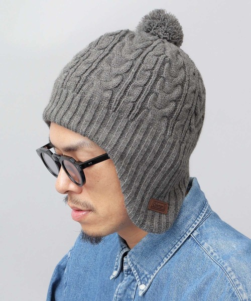 COLEMAN(コールマン)の「ケーブル編み 耳当て付き ウィンター ニットワッチ(ニット帽)(ニットキャップ/ビーニー・メンズ・チャコール/ブラック・FREE)」の11枚目の写真