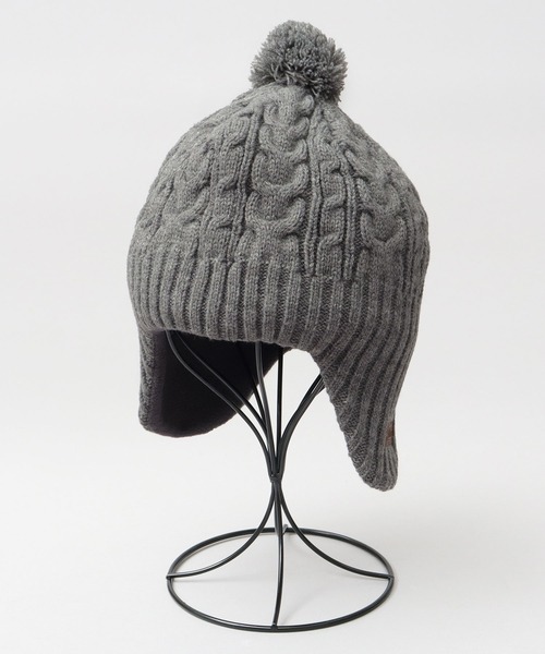 COLEMAN(コールマン)の「ケーブル編み 耳当て付き ウィンター ニットワッチ(ニット帽)(ニットキャップ/ビーニー・メンズ・チャコール/ブラック・FREE)」の8枚目の写真