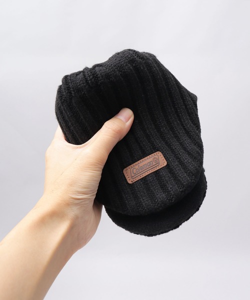 ケーブル編み 耳当て付き ウィンター ニットワッチ（ニット帽