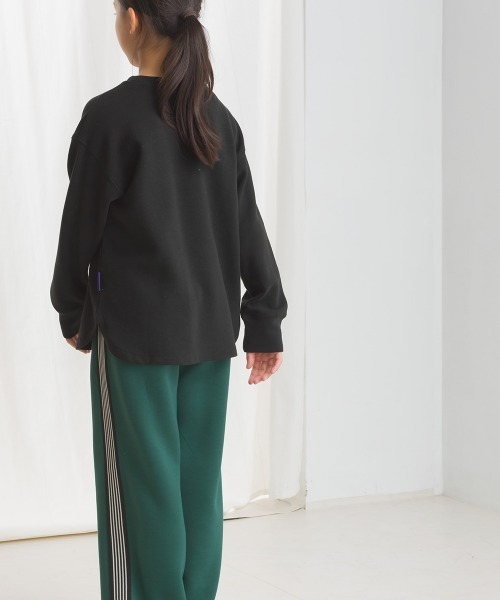 OMNES(オムネス)の「キッズリップルダブルフェイス長袖Tシャツ(Tシャツ/カットソー・キッズ・ライトカーキ/グレー/ブルー/ブラック/ピンク/ホワイト・120/110/100/140/130)」の9枚目の写真