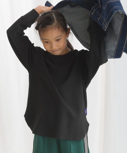 OMNES(オムネス)の「キッズリップルダブルフェイス長袖Tシャツ(Tシャツ/カットソー・キッズ・ライトカーキ/グレー/ブルー/ブラック/ピンク/ホワイト・120/110/100/140/130)」の10枚目の写真
