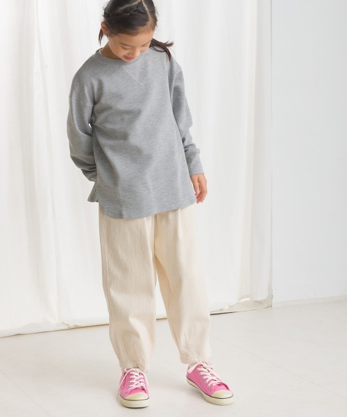 OMNES(オムネス)の「キッズリップルダブルフェイス長袖Tシャツ(Tシャツ/カットソー・キッズ・ライトカーキ/グレー/ブルー/ブラック/ピンク/ホワイト・120/110/100/140/130)」の13枚目の写真