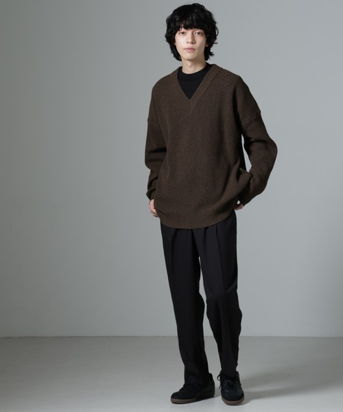 NANO universe（ナノユニバース）の「微起毛ワイドテーパードパンツ（その他パンツ・メンズ・ブラック/ネイビー/チャコール・S/M/L）」の12枚目の写真