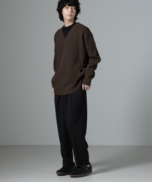 NANO universe（ナノユニバース）の「微起毛ワイドテーパードパンツ（その他パンツ・メンズ・ブラック/ネイビー/チャコール・S/M/L）」の13枚目の写真