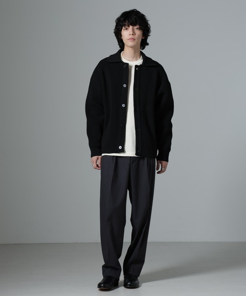 NANO universe（ナノユニバース）の「微起毛ワイドテーパードパンツ（その他パンツ・メンズ・ブラック/ネイビー/チャコール・S/M/L）」の20枚目の写真