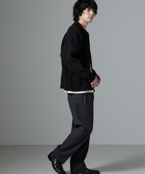 NANO universe（ナノユニバース）の「微起毛ワイドテーパードパンツ（その他パンツ・メンズ・ブラック/ネイビー/チャコール・S/M/L）」の22枚目の写真