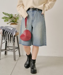 RAY CASSIN | ベルト付ハーフルーズデニムパンツ(デニムパンツ)