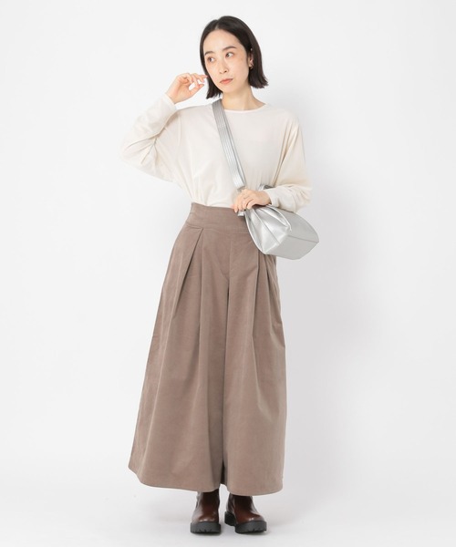 studio CLIP（スタディオクリップ）の「シアーベロアリラックスダブルフロントプルオーバー（Tシャツ/カットソー・レディース・ライトグレー/ライトブルー/オフホワイト・FREE）」の4枚目の写真