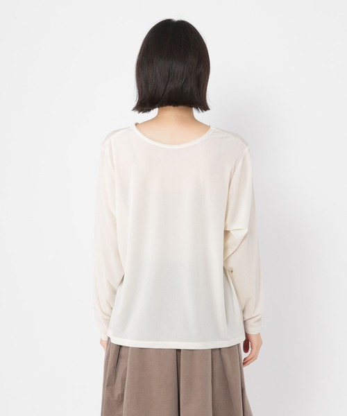 studio CLIP（スタディオクリップ）の「シアーベロアリラックスダブルフロントプルオーバー（Tシャツ/カットソー・レディース・ライトグレー/ライトブルー/オフホワイト・FREE）」の12枚目の写真