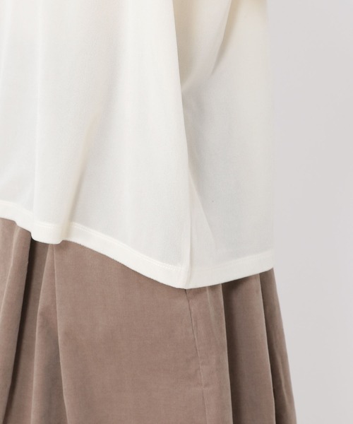 studio CLIP（スタディオクリップ）の「シアーベロアリラックスダブルフロントプルオーバー（Tシャツ/カットソー・レディース・ライトグレー/ライトブルー/オフホワイト・FREE）」の15枚目の写真