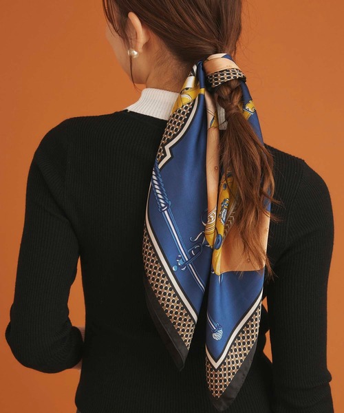 Edit Sheen（エディットシーン）の「クラシックプリントスカーフ（ストール/ショール・レディース・ブラック・FREE）」の7枚目の写真