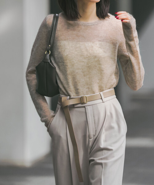 miki様　24AW✴︎Noble ファインアルパカウールシアーニット ベージュ NOBLE｜《WEB限定追加予約》ファインアルパカウールシアーニット