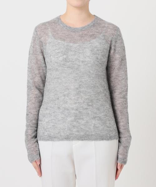 NKNIT ンニット アルパカシアーニット　スカート　♡グレー Noble（ノーブル）の「《追加》ファインアルパカウールシアー