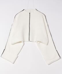 ニット セーター フロッキーロゴニットクロップドプルオーバー レディース STYLEBLOCK ニット セーター フロッキーロゴニットクロップド