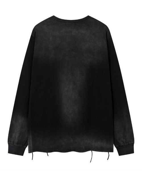 Ressaca（レサーカ）の「オーバーサイズダメージ加工ロゴプリントロンT（Tシャツ/カットソー・メンズ・グレー/ブラック・XL/L/M/S）」の3枚目の写真