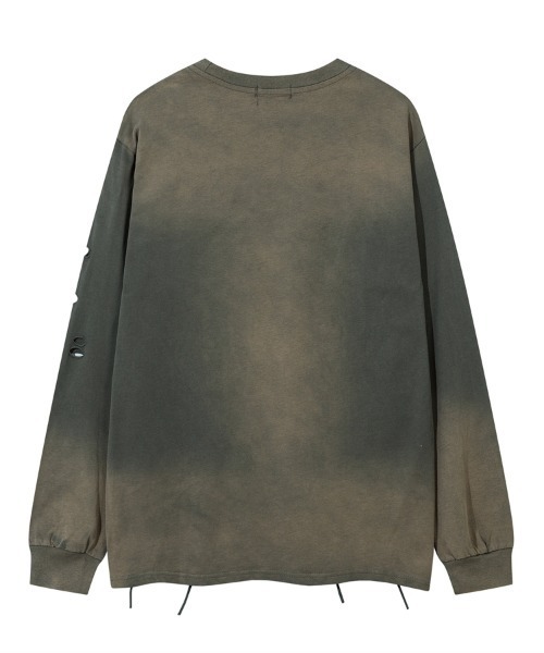 Ressaca（レサーカ）の「オーバーサイズダメージ加工ロゴプリントロンT（Tシャツ/カットソー・メンズ・グレー/ブラック・XL/L/M/S）」の11枚目の写真