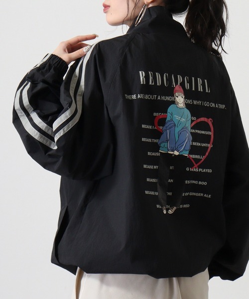 Red Cap Girl（レッドキャプガール）の「RED CAP GIRL RCGナイロンバックプリント裏付きラグランジャケット（ナイロンジャケット・メンズ・カーキ/ブラック/ネイビー・M/L）」の2枚目の写真