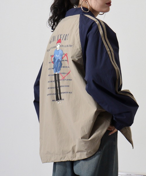 Red Cap Girl（レッドキャプガール）の「RED CAP GIRL RCGナイロンバックプリント裏付きラグランジャケット（ナイロンジャケット・メンズ・カーキ/ブラック/ネイビー・M/L）」の11枚目の写真