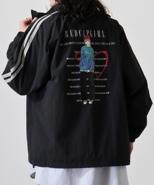 Red Cap Girl（レッドキャプガール）の「RED CAP GIRL RCGナイロンバックプリント裏付きラグランジャケット（ナイロンジャケット・メンズ・カーキ/ブラック/ネイビー・M/L）」の17枚目の写真