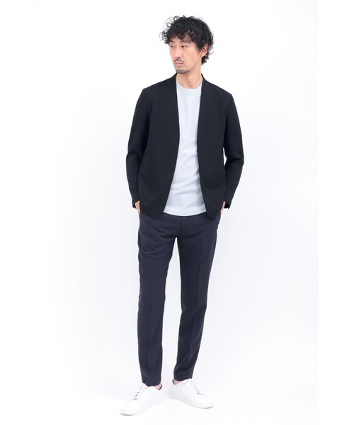HIGH STREET(ハイストリート)の「HIGH STREET∴リフラクスエコストレッチノーカラージャケット(ノーカラージャケット・メンズ・ネイビー/グレー系その他2・M/LL/L)」の20枚目の写真