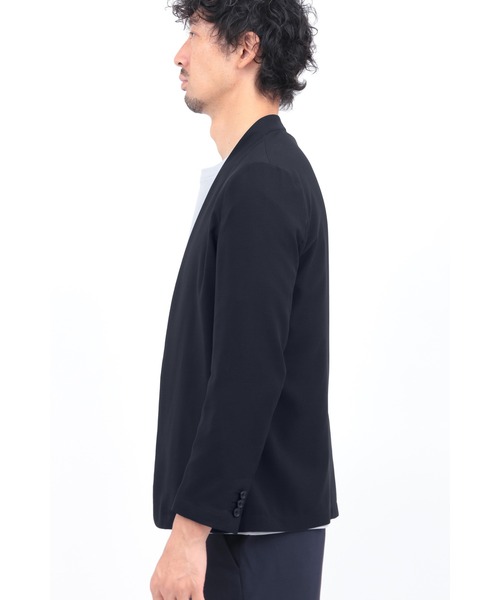 HIGH STREET(ハイストリート)の「HIGH STREET∴リフラクスエコストレッチノーカラージャケット(ノーカラージャケット・メンズ・ネイビー/グレー系その他2・M/LL/L)」の19枚目の写真