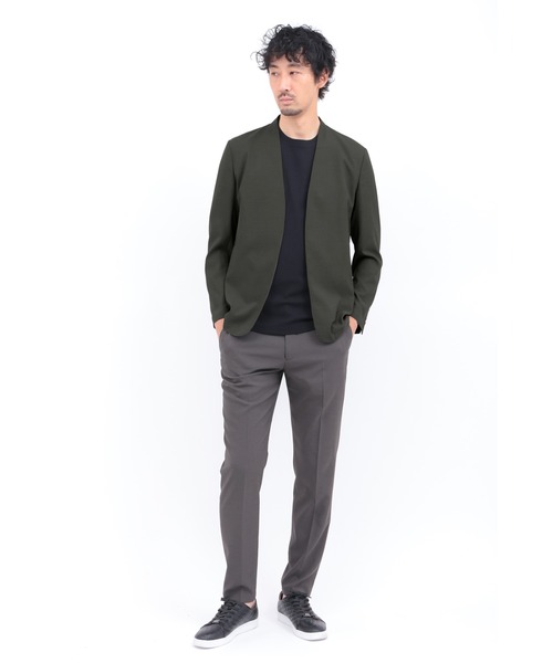 HIGH STREET(ハイストリート)の「HIGH STREET∴リフラクスエコストレッチノーカラージャケット(ノーカラージャケット・メンズ・ネイビー/グレー系その他2・M/LL/L)」の21枚目の写真