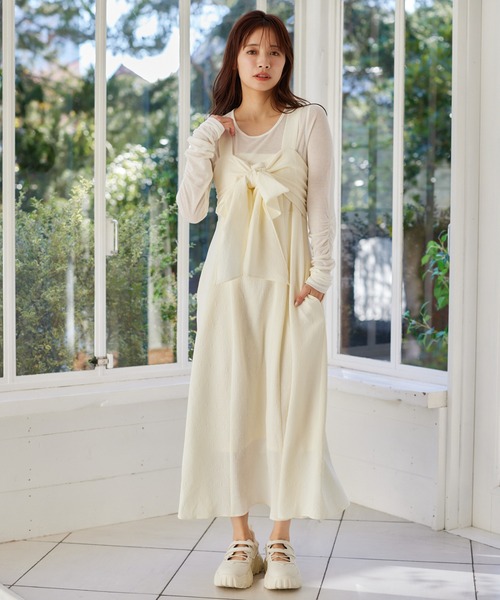 mysty woman（ミスティウーマン）の「袖シャーリングプルオーバー  315112（Tシャツ/カットソー・レディース・杢グレー/アイボリー/ピンク/ブラック・FREE）」の10枚目の写真