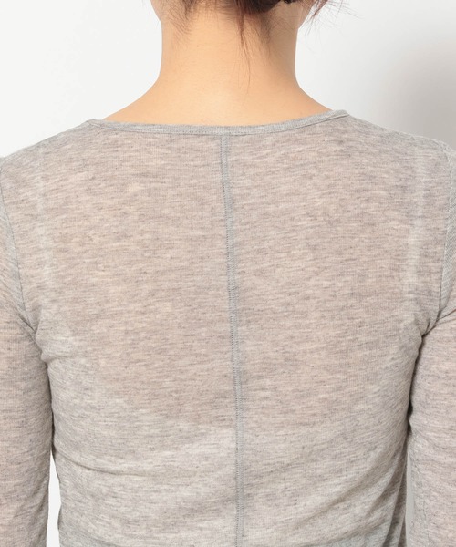 mysty woman（ミスティウーマン）の「袖シャーリングプルオーバー  315112（Tシャツ/カットソー・レディース・杢グレー/アイボリー/ピンク/ブラック・FREE）」の16枚目の写真