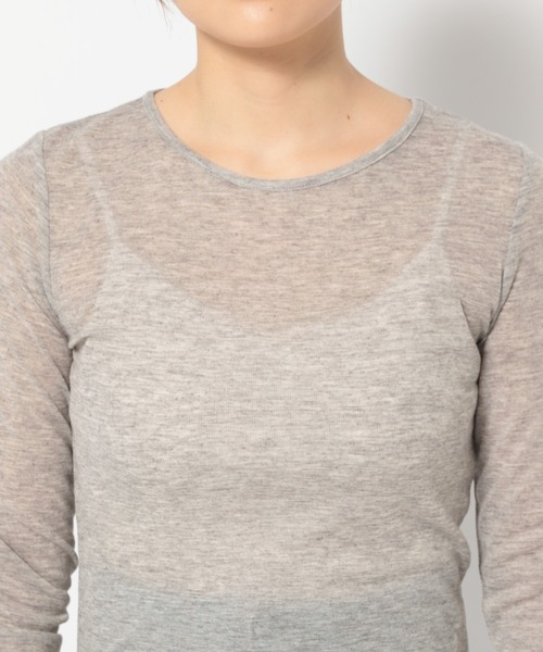 mysty woman（ミスティウーマン）の「袖シャーリングプルオーバー  315112（Tシャツ/カットソー・レディース・杢グレー/アイボリー/ピンク/ブラック・FREE）」の17枚目の写真