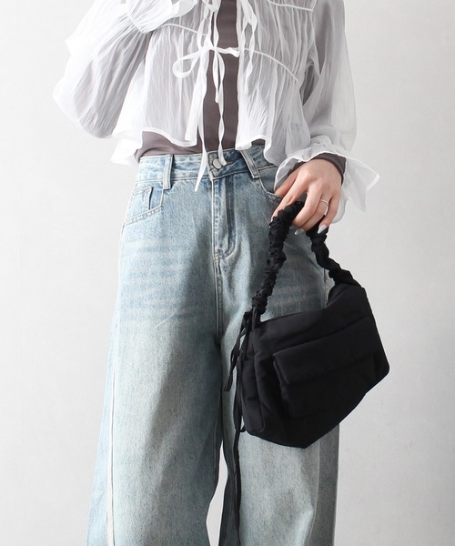 SpRay（スプレイ）の「シャーリングショルダーバッグ（ショルダーバッグ・レディース・ブラック/アイボリー・FREE）」の19枚目の写真