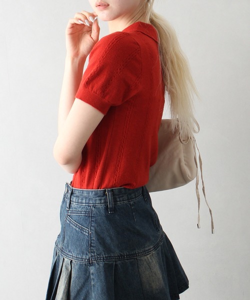 SpRay（スプレイ）の「シャーリングショルダーバッグ（ショルダーバッグ・レディース・ブラック/アイボリー・FREE）」の10枚目の写真