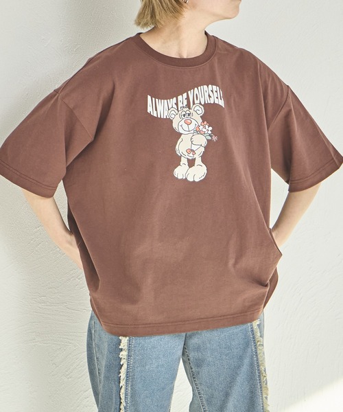 pairmanon(ペアマノン)の「【綿100%】【リンクコーデ】【ママサイズ】オリジナル グラフィックTシャツ(Tシャツ/カットソー・レディース・ベージュ系その他/ブラウン系その他/ホワイト系その他/ピンク系その他/ホワイト系その他2/ホワイト系その他3/ベージュ系その他2・FREE)」の5枚目の写真