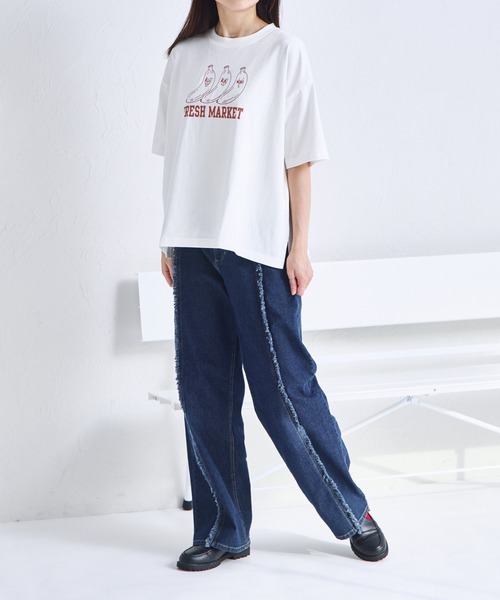 pairmanon(ペアマノン)の「【綿100%】【リンクコーデ】【ママサイズ】オリジナル グラフィックTシャツ(Tシャツ/カットソー・レディース・ベージュ系その他/ブラウン系その他/ホワイト系その他/ピンク系その他/ホワイト系その他2/ホワイト系その他3/ベージュ系その他2・FREE)」の14枚目の写真
