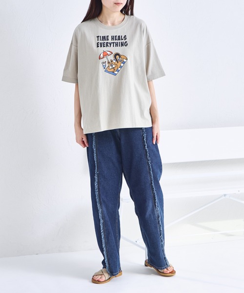 pairmanon(ペアマノン)の「【綿100%】【リンクコーデ】【ママサイズ】オリジナル グラフィックTシャツ(Tシャツ/カットソー・レディース・ベージュ系その他/ブラウン系その他/ホワイト系その他/ピンク系その他/ホワイト系その他2/ホワイト系その他3/ベージュ系その他2・FREE)」の20枚目の写真
