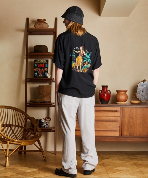 T*E様 ショット PJ ×パイナップルジュース レーヨンシャツ L PJ/×パイナップルジュース/RAYON SHIRT SHELL/レーヨンシャツ