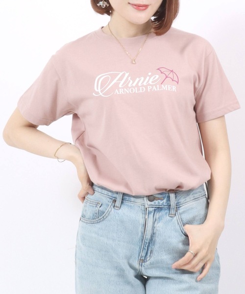 Arnie Arnold Palmer（アーニーアーノルドパーマー）の「Arnie Arnold Palmer（アーニーアーノルドパーマー）ブランドロゴプリントTシャツ レディース/半袖（Tシャツ/カットソー・レディース・ピンク/ネイビー/ホワイト系その他・M/L）」の3枚目の写真