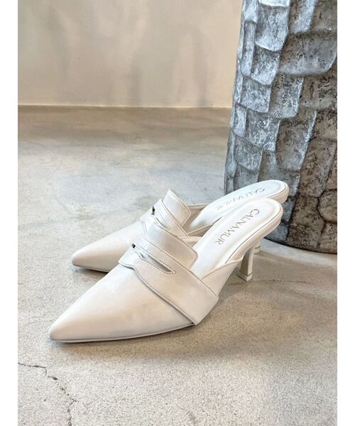 CALNAMUR（カルナムール）の「BIG RIBBON CLIP MULE/ビッグリボンクリップミュール（サンダル・レディース・ライトブルー/ホワイト/ピンク・SMALL/MEDIUM/LARGE）」の18枚目の写真