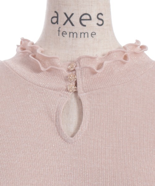 axes femme(アクシーズファム)の「2WAYラメリブプルオーバー(Tシャツ/カットソー・レディース・ホワイト/グリーン/ピンク・FREE)」の17枚目の写真
